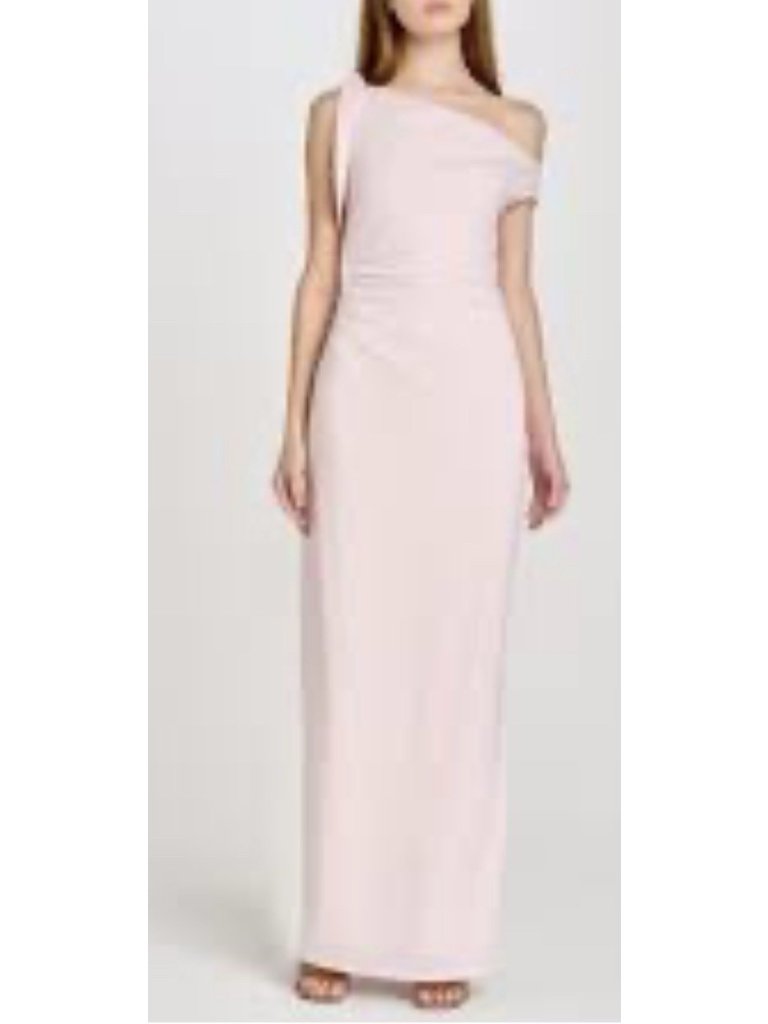 Wayf Xl Ballet Pink One-Shoulder Long Formal Party Wedding Guest Gown New $128